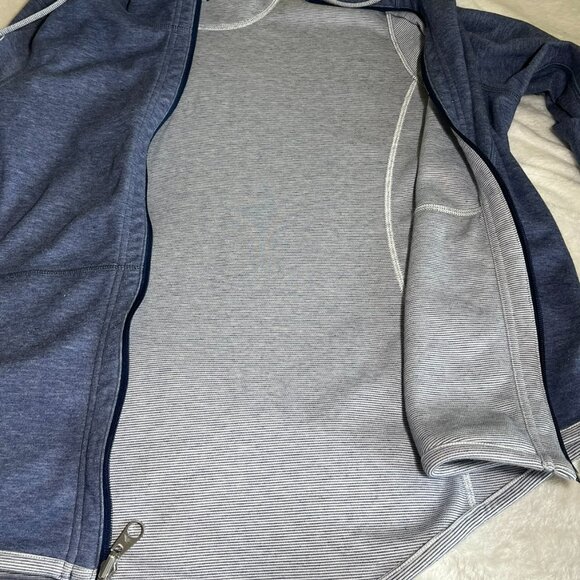 Tommy Bahama Reversible Full Zip  Blue/Gray Women's Sweater   Hight Neck Sz XL - Picture 7 of 11